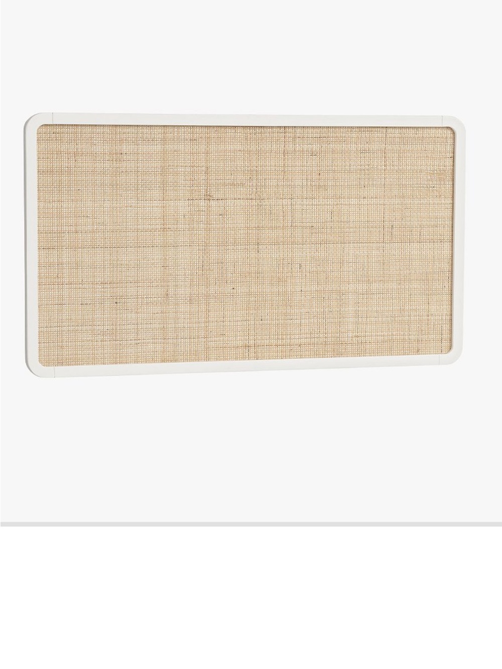 Natural Woven Rattan DORM head board with White Trim POTTERY barn Teen